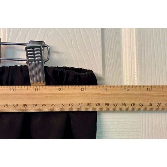 BCBGeneration Asymmetrical Hem Strapless Draped Bodice Feminine Black Dress M - Picture 9 of 9